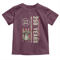 250th Anniversary USA Toddler T Shirt Patriotic Liberty Bell 1776 2026 American Flag