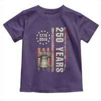 250th Anniversary USA Toddler T Shirt Patriotic Liberty Bell 1776 2026 American Flag
