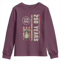 250th Anniversary USA Youth Sweatshirt Patriotic Liberty Bell 1776 2026 American Flag