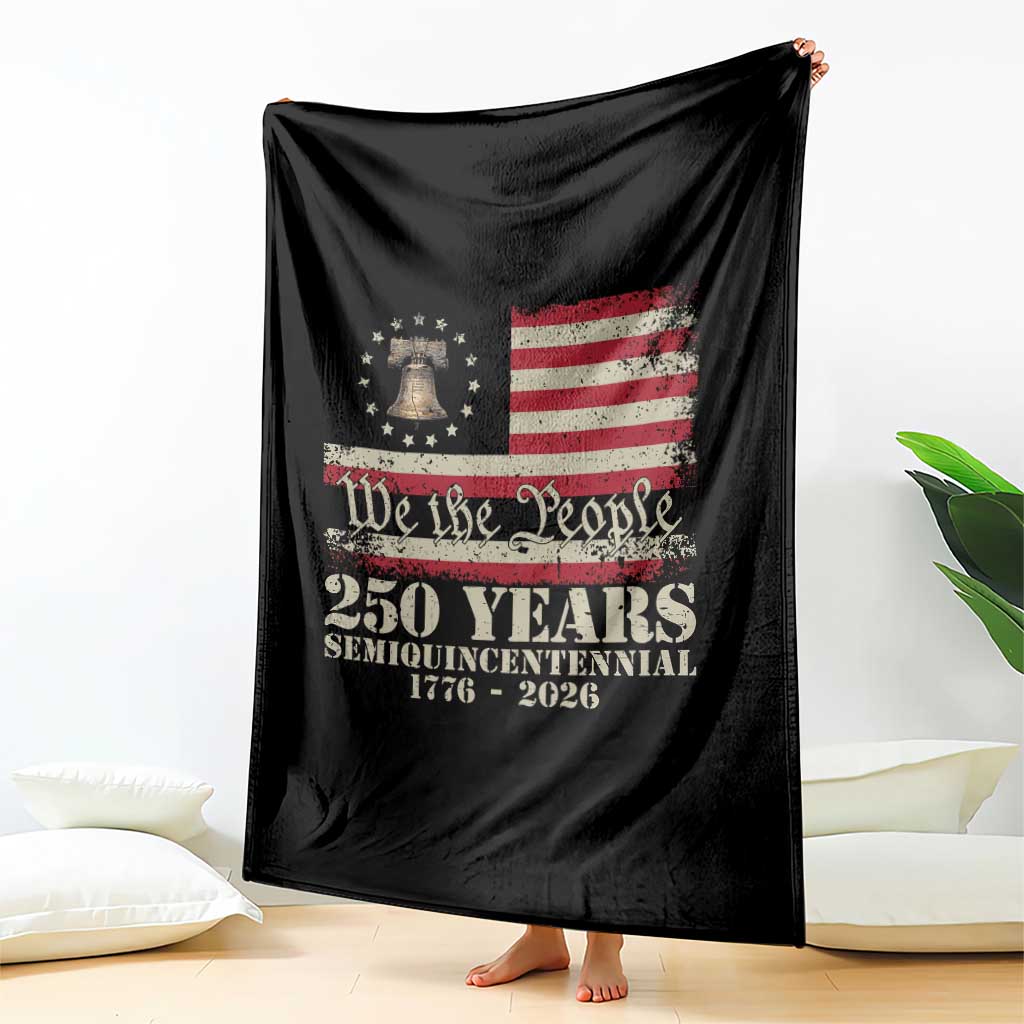 250th Anniversary USA Throw Blanket Patriotic Liberty Bell 1776 2026 Independence Day