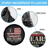 250th Anniversary USA Spare Tire Cover Patriotic Liberty Bell 1776 2026 Independence Day