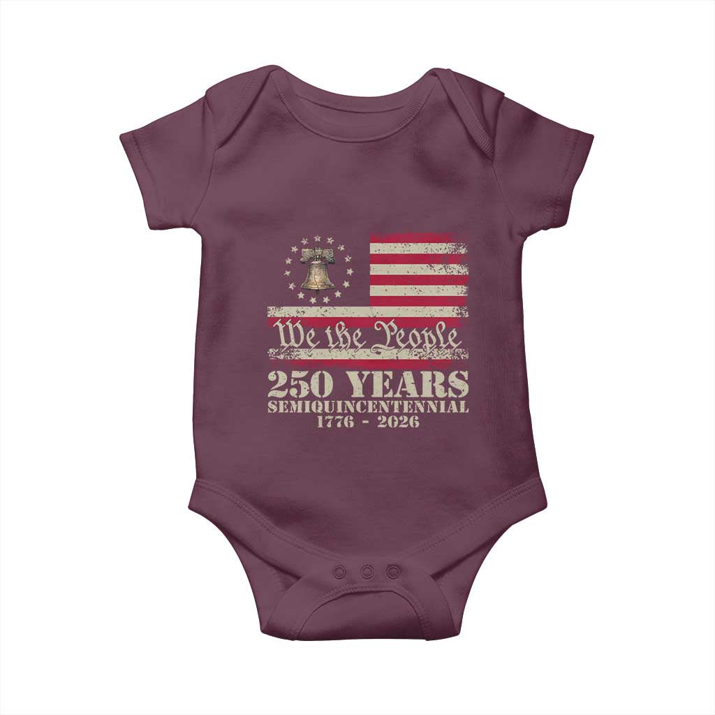 250th Anniversary USA Baby Onesie Patriotic Liberty Bell 1776 2026 Independence Day
