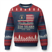 250th Anniversary USA Ugly Christmas Sweater Patriotic Liberty Bell 1776 2026 Independence Day