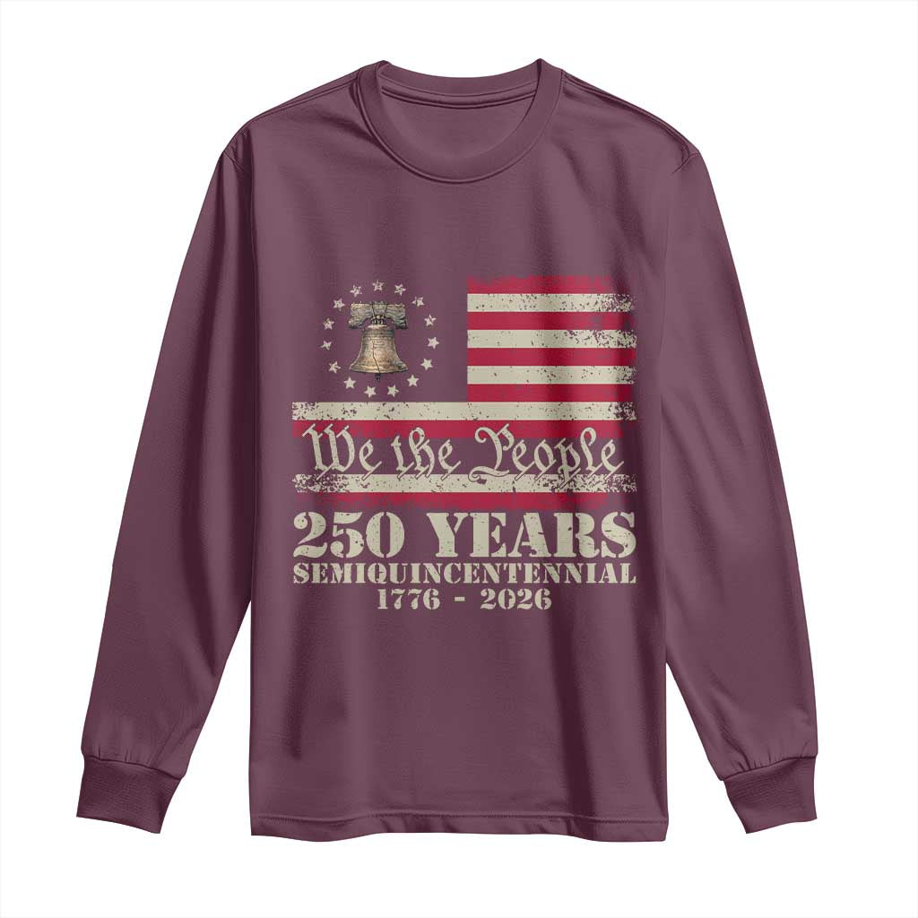 250th Anniversary USA Long Sleeve Shirt Patriotic Liberty Bell 1776 2026 Independence Day
