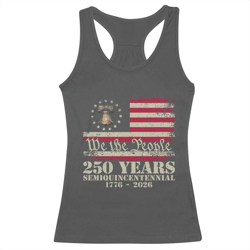 250th Anniversary USA Racerback Tank Top Patriotic Liberty Bell 1776 2026 Independence Day