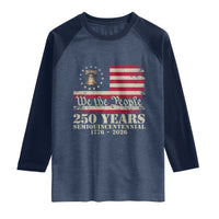 250th Anniversary USA Raglan Shirt Patriotic Liberty Bell 1776 2026 Independence Day
