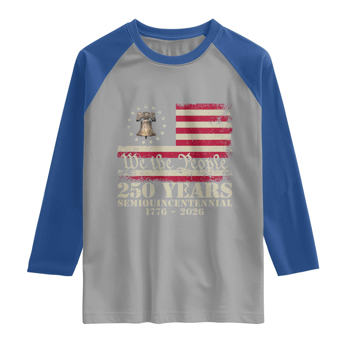 250th Anniversary USA Raglan Shirt Patriotic Liberty Bell 1776 2026 Independence Day