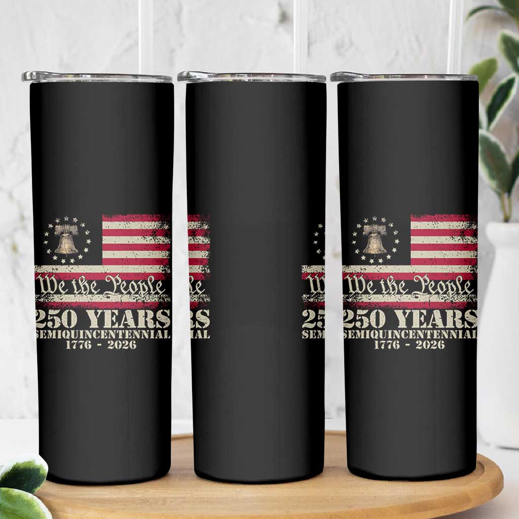 250th Anniversary USA Skinny Tumbler Patriotic Liberty Bell 1776 2026 Independence Day