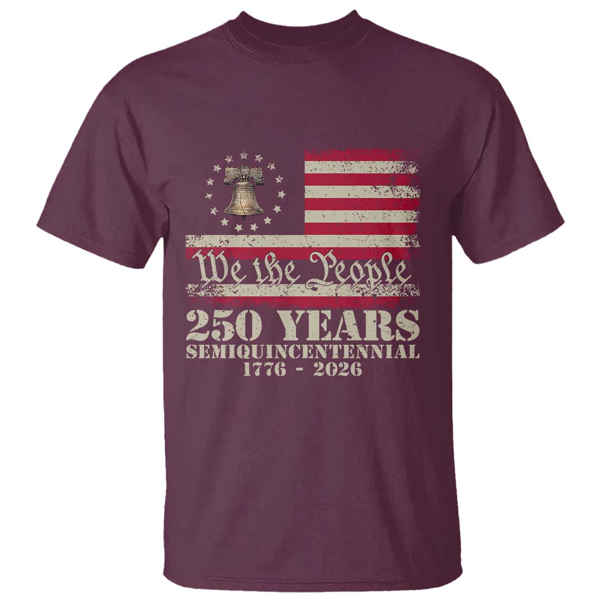 250th Anniversary USA T Shirt Patriotic Liberty Bell 1776 2026 Independence Day