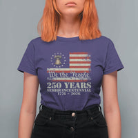 250th Anniversary USA T Shirt For Women Patriotic Liberty Bell 1776 2026 Independence Day