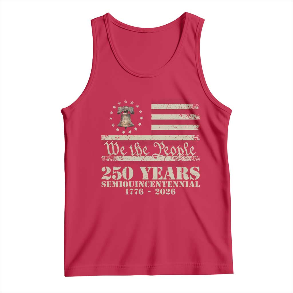 250th Anniversary USA Tank Top Patriotic Liberty Bell 1776 2026 Independence Day