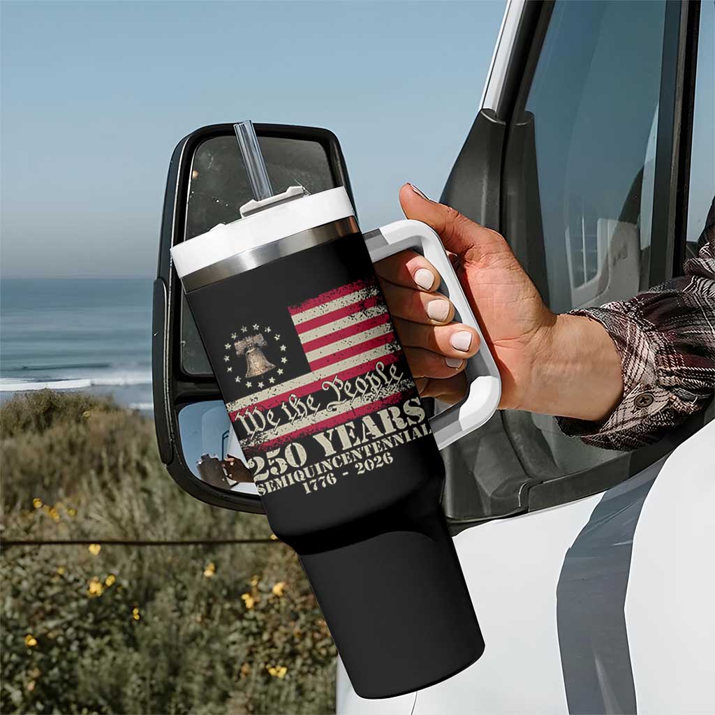 250th Anniversary USA Tumbler With Handle Patriotic Liberty Bell 1776 2026 Independence Day