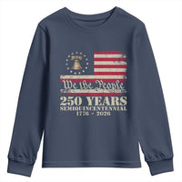 250th Anniversary USA Youth Sweatshirt Patriotic Liberty Bell 1776 2026 Independence Day