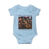 Funny Bigfoot 4th of July Baby Onesie Patriotic Sasquatch American Flag Party Festival