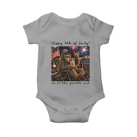 Funny Bigfoot 4th of July Baby Onesie Patriotic Sasquatch American Flag Party Festival