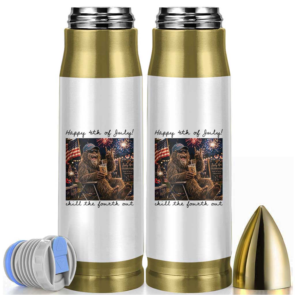 Funny Bigfoot 4th of July Bullet Tumbler Patriotic Sasquatch American Flag Party Festival