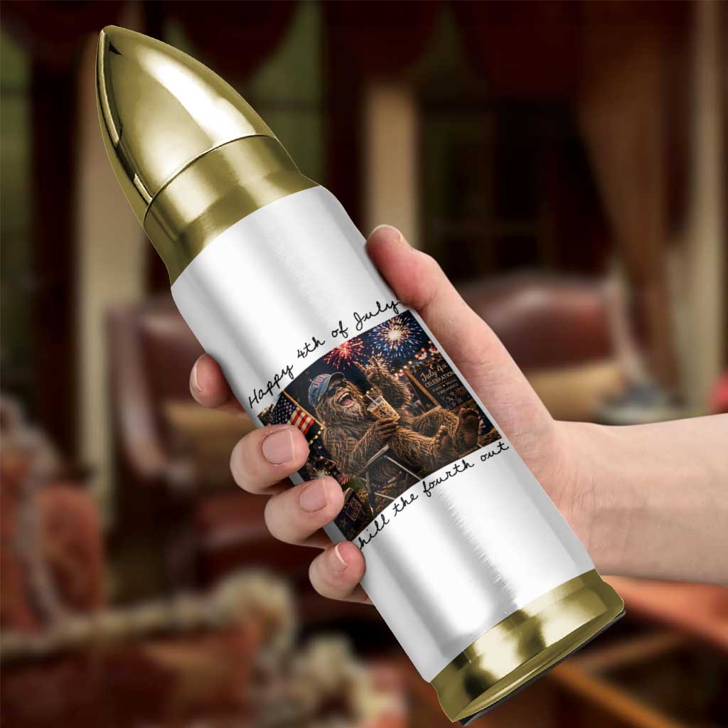 Funny Bigfoot 4th of July Bullet Tumbler Patriotic Sasquatch American Flag Party Festival