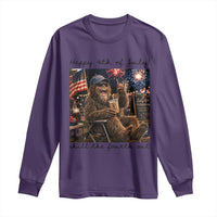 Funny Bigfoot 4th of July Long Sleeve Shirt Patriotic Sasquatch American Flag Party Festival