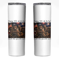 Funny Bigfoot 4th of July Skinny Tumbler Patriotic Sasquatch American Flag Party Festival