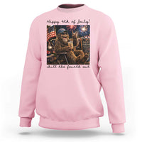 Funny Bigfoot 4th of July Sweatshirt Patriotic Sasquatch American Flag Party Festival