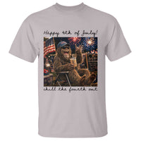 Funny Bigfoot 4th of July T Shirt Patriotic Sasquatch American Flag Party Festival