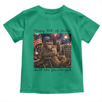 Funny Bigfoot 4th of July Toddler T Shirt Patriotic Sasquatch American Flag Party Festival