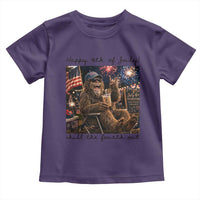Funny Bigfoot 4th of July Toddler T Shirt Patriotic Sasquatch American Flag Party Festival