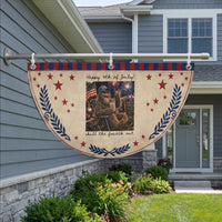 Funny Bigfoot 4th of July Patriotic Fan Flag Sasquatch American Flag Party Festival