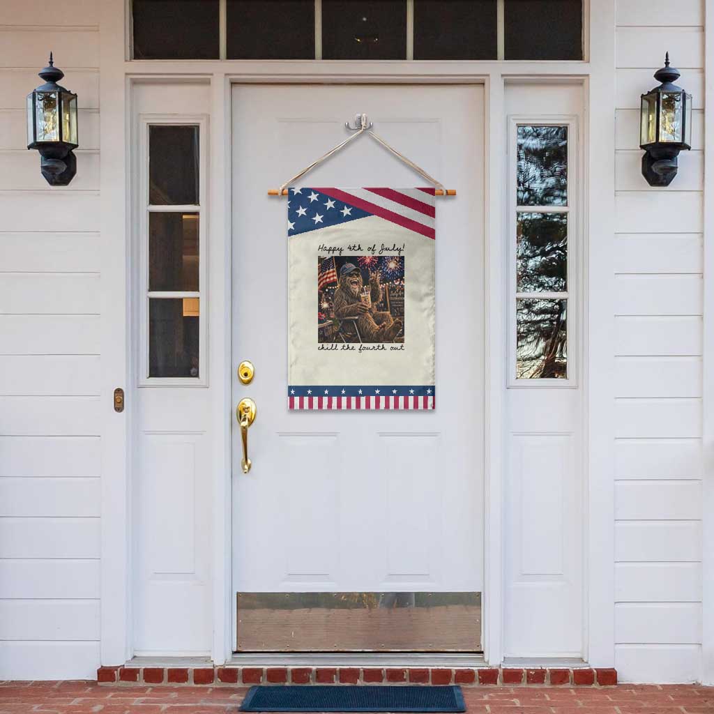 Funny Bigfoot 4th of July Patriotic Garden Flag Patriotic Sasquatch American Flag Party Festival