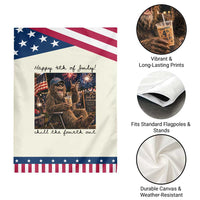 Funny Bigfoot 4th of July Patriotic Garden Flag Patriotic Sasquatch American Flag Party Festival