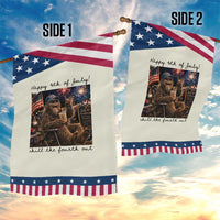 Funny Bigfoot 4th of July Patriotic Garden Flag Patriotic Sasquatch American Flag Party Festival