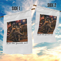 4th of July Raccoon Garden Flag Chill The Fourth Out
