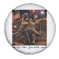 4th of July Raccoon Spare Tire Cover Chill The Fourth Out