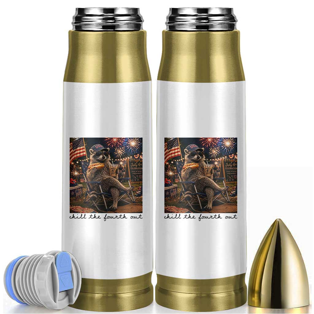 4th of July Raccoon Bullet Tumbler Chill The Fourth Out