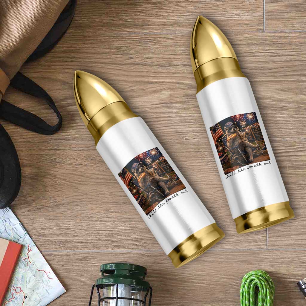 4th of July Raccoon Bullet Tumbler Chill The Fourth Out