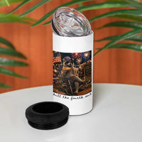 4th of July Raccoon 4 in 1 Can Cooler Tumbler Chill The Fourth Out