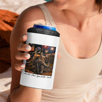 4th of July Raccoon 4 in 1 Can Cooler Tumbler Chill The Fourth Out