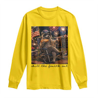 4th of July Raccoon Long Sleeve Shirt Chill The Fourth Out