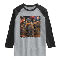 4th of July Raccoon Raglan Shirt Chill The Fourth Out