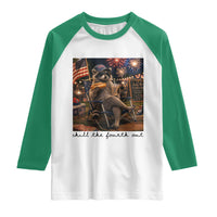 4th of July Raccoon Raglan Shirt Chill The Fourth Out