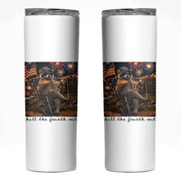 4th of July Raccoon Skinny Tumbler Chill The Fourth Out
