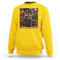 4th of July Raccoon Sweatshirt Chill The Fourth Out