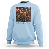 4th of July Raccoon Sweatshirt Chill The Fourth Out