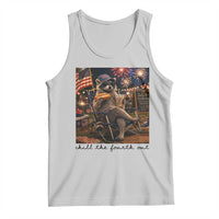 4th of July Raccoon Tank Top Chill The Fourth Out