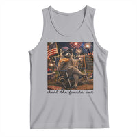 4th of July Raccoon Tank Top Chill The Fourth Out
