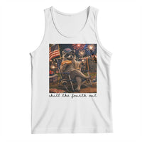 4th of July Raccoon Tank Top Chill The Fourth Out