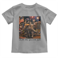 4th of July Raccoon Toddler T Shirt Chill The Fourth Out