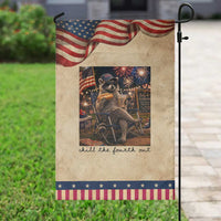 4th of July Raccoon Patriotic Garden Flag Chill The Fourth Out