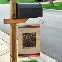 4th of July Raccoon Patriotic Garden Flag Chill The Fourth Out
