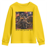 4th of July Raccoon Youth Sweatshirt Chill The Fourth Out